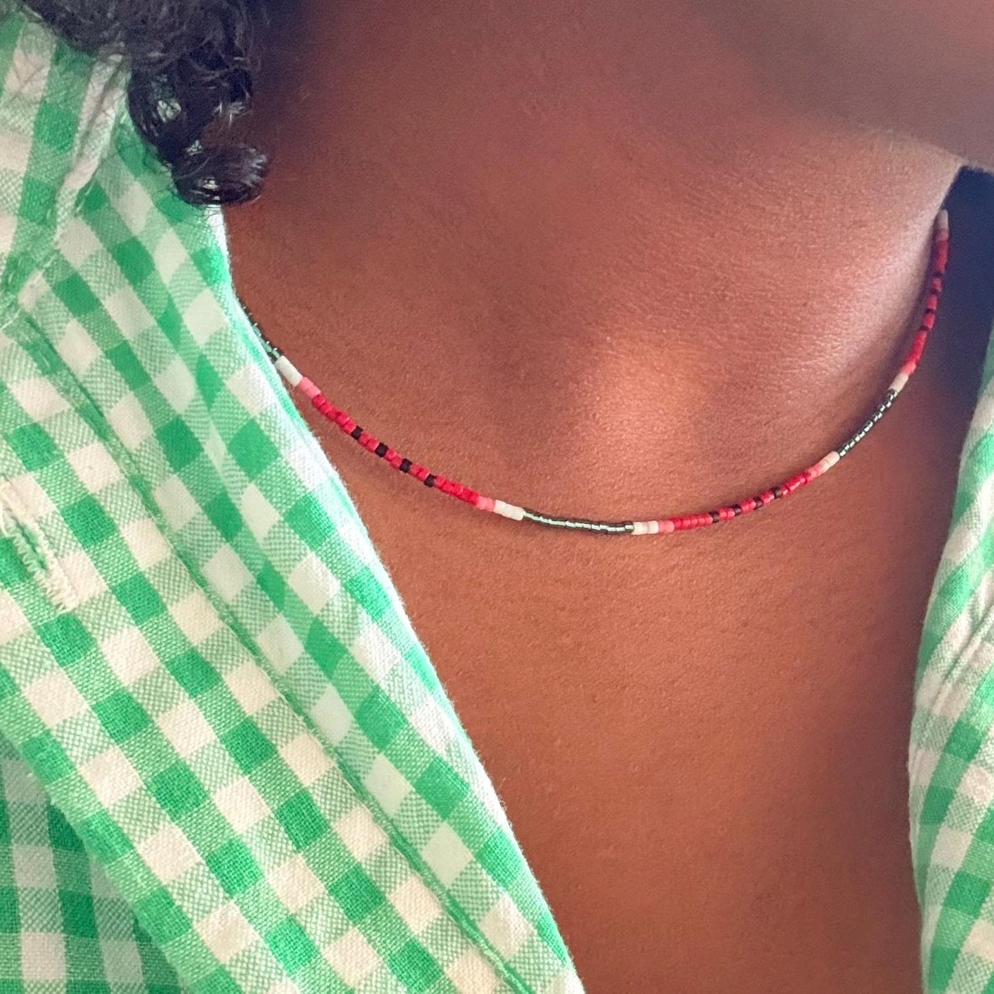 Collier Pastèque gourmande
