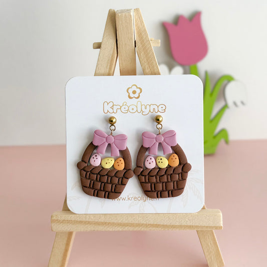 Boucles d’oreilles | Panier de Pâques