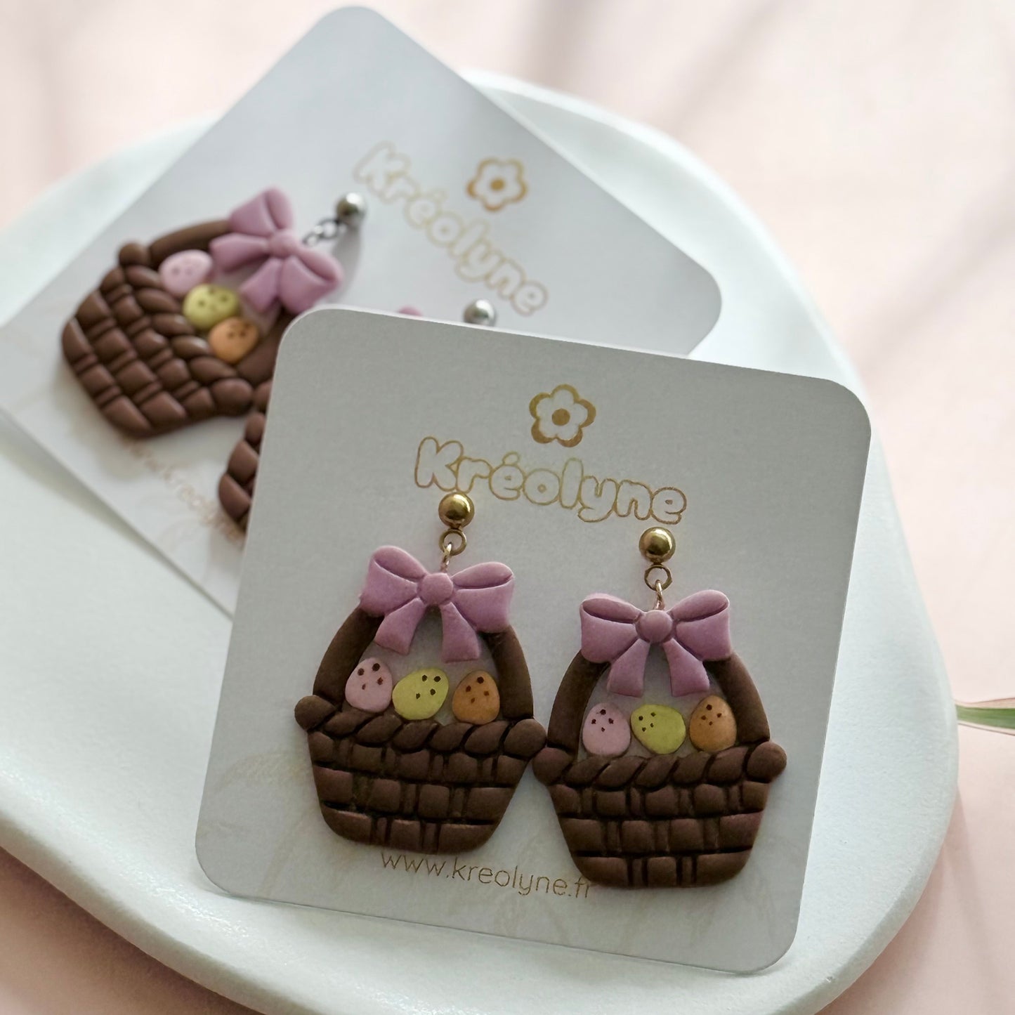 Boucles d’oreilles | Panier de Pâques