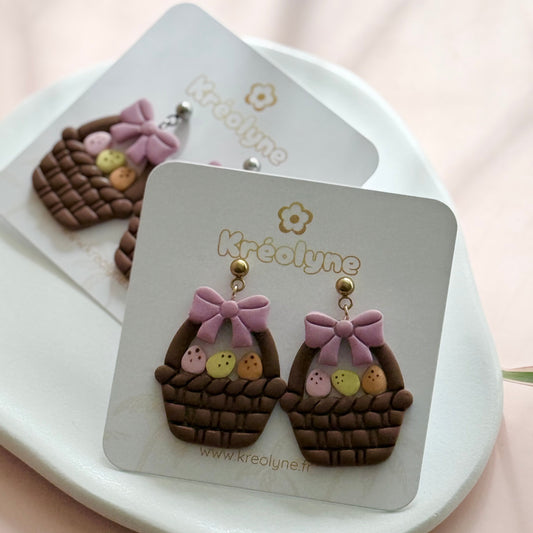 Boucles d’oreilles | Panier de Pâques