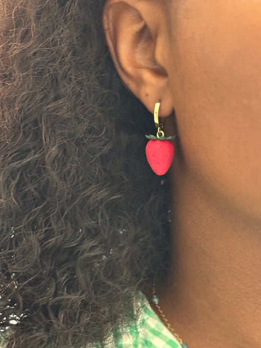 Boucles d’oreilles | Fraise