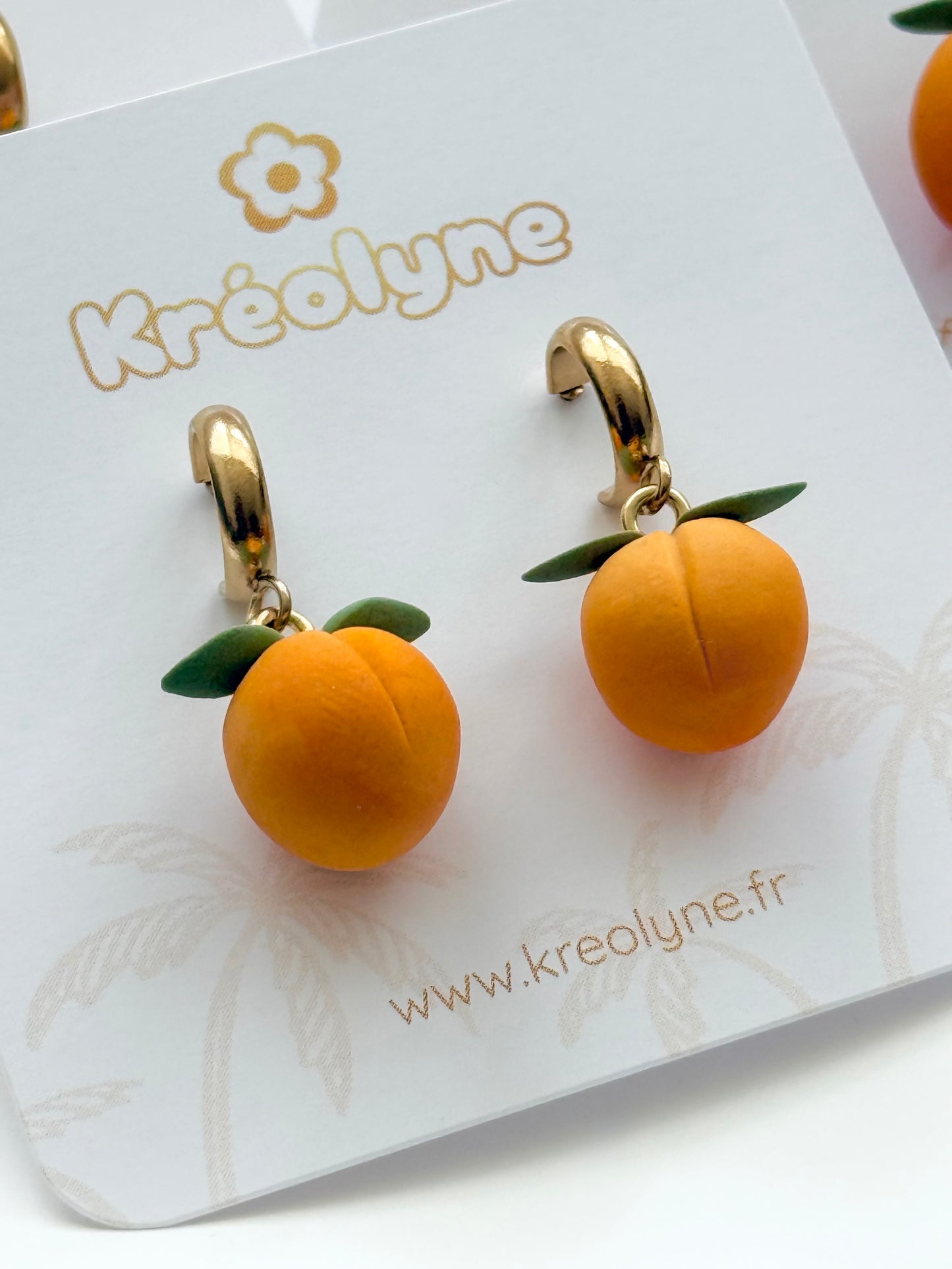 Boucles d’oreilles | Abricot