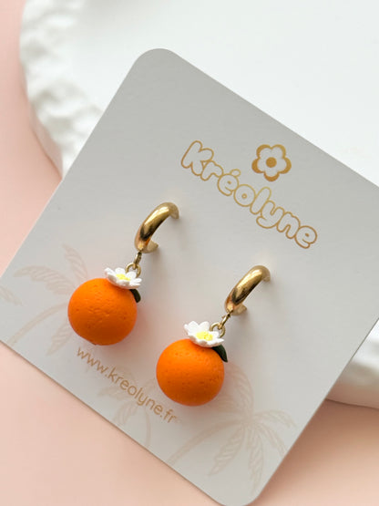 Boucles d’oreilles | Orange