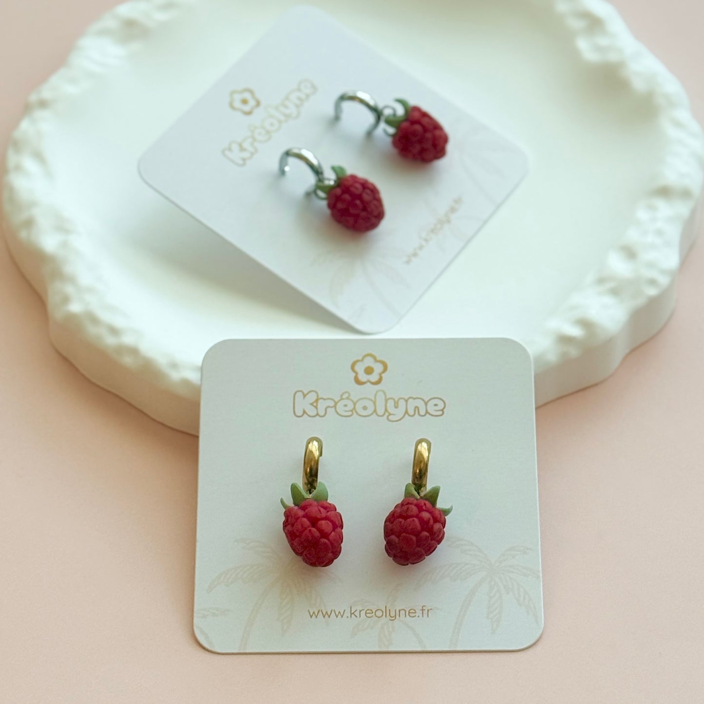 Boucles d’oreilles | Framboise