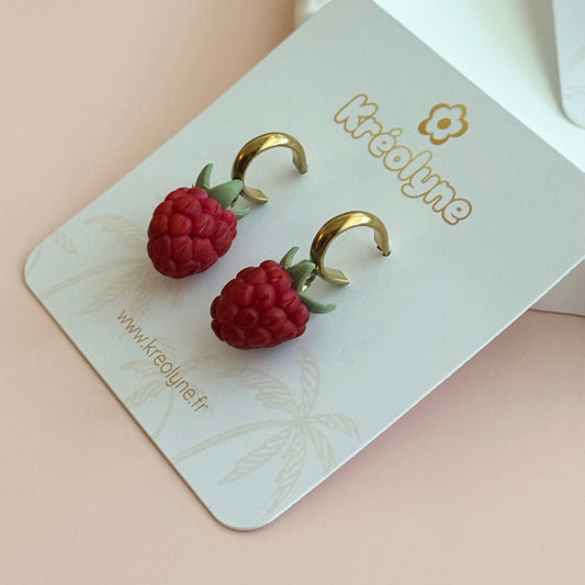 Boucles d’oreilles | Framboise