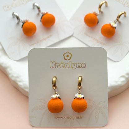 Boucles d’oreilles | Orange