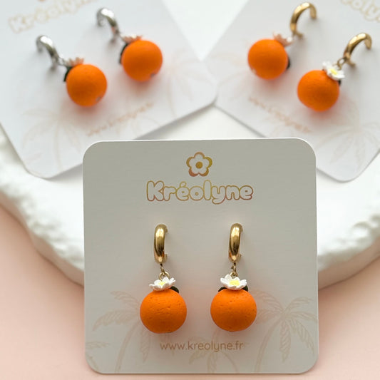 Boucles d’oreilles | Orange