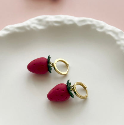 Boucles d’oreilles | Fraise