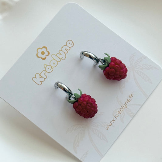 Boucles d’oreilles | Framboise