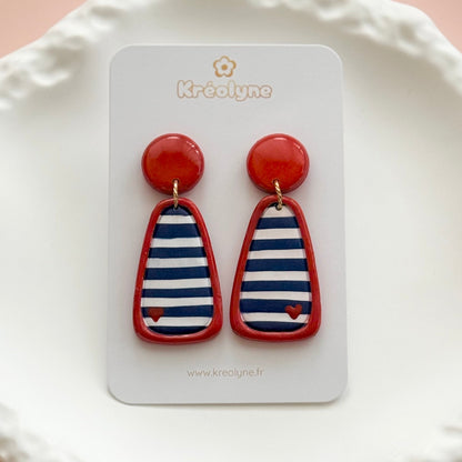Boucles d’oreilles | Marinière