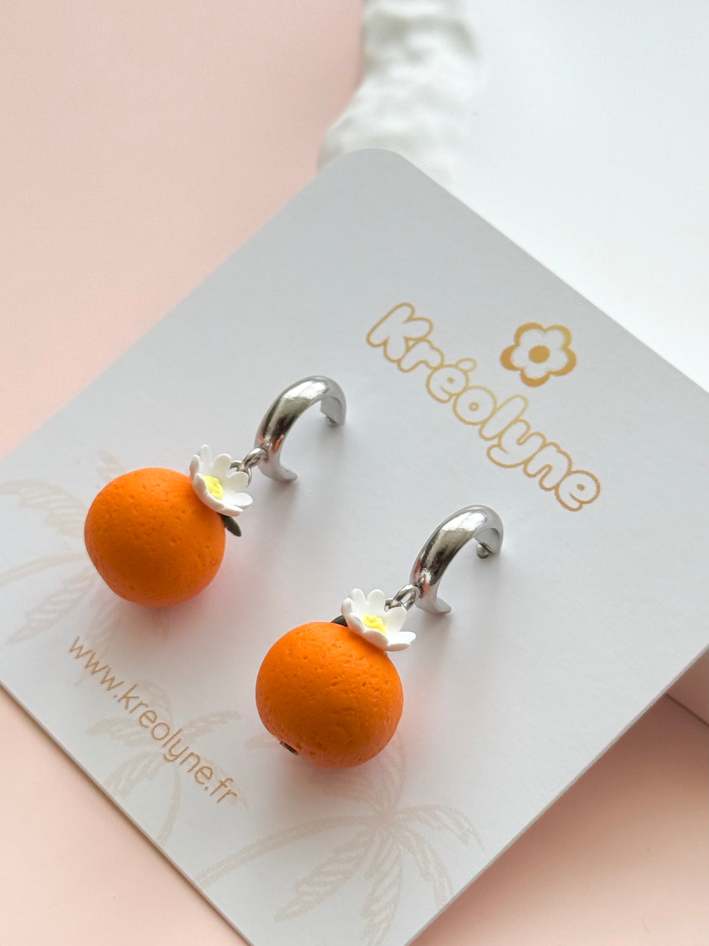Boucles d’oreilles | Orange