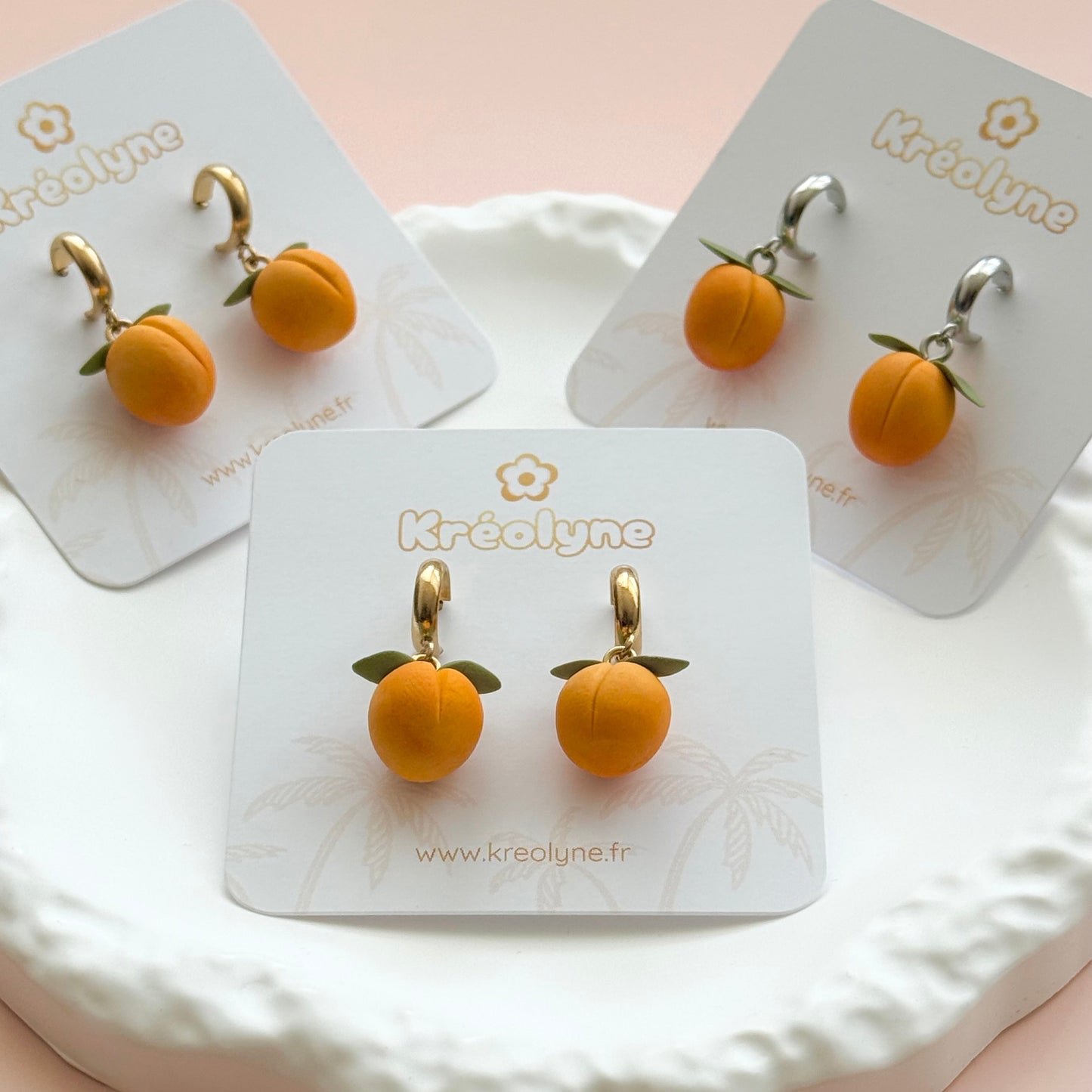 Boucles d’oreilles | Abricot