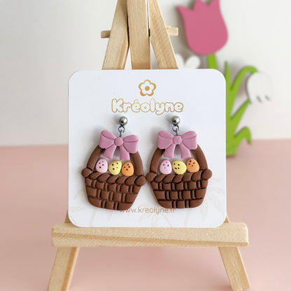 Boucles d’oreilles | Panier de Pâques