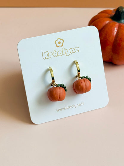 Boucles d’oreilles | Citrouille