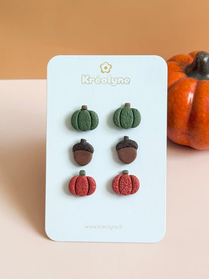 Clous d’oreilles | Trio d’automne